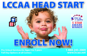 Advertisement for LCCAA Head Start services