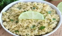 Dish of quinoa with cilantro and lime