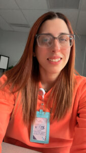 Portrait of hispanic woman with glasses