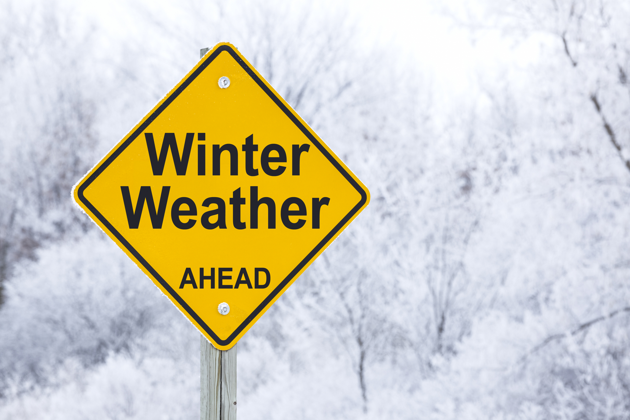 Warning Sign about Winter Weather