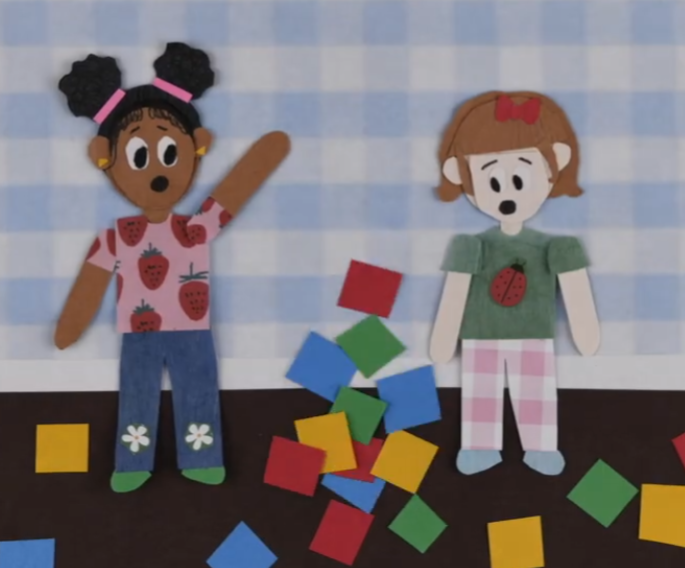 Animated scene of preschoolers