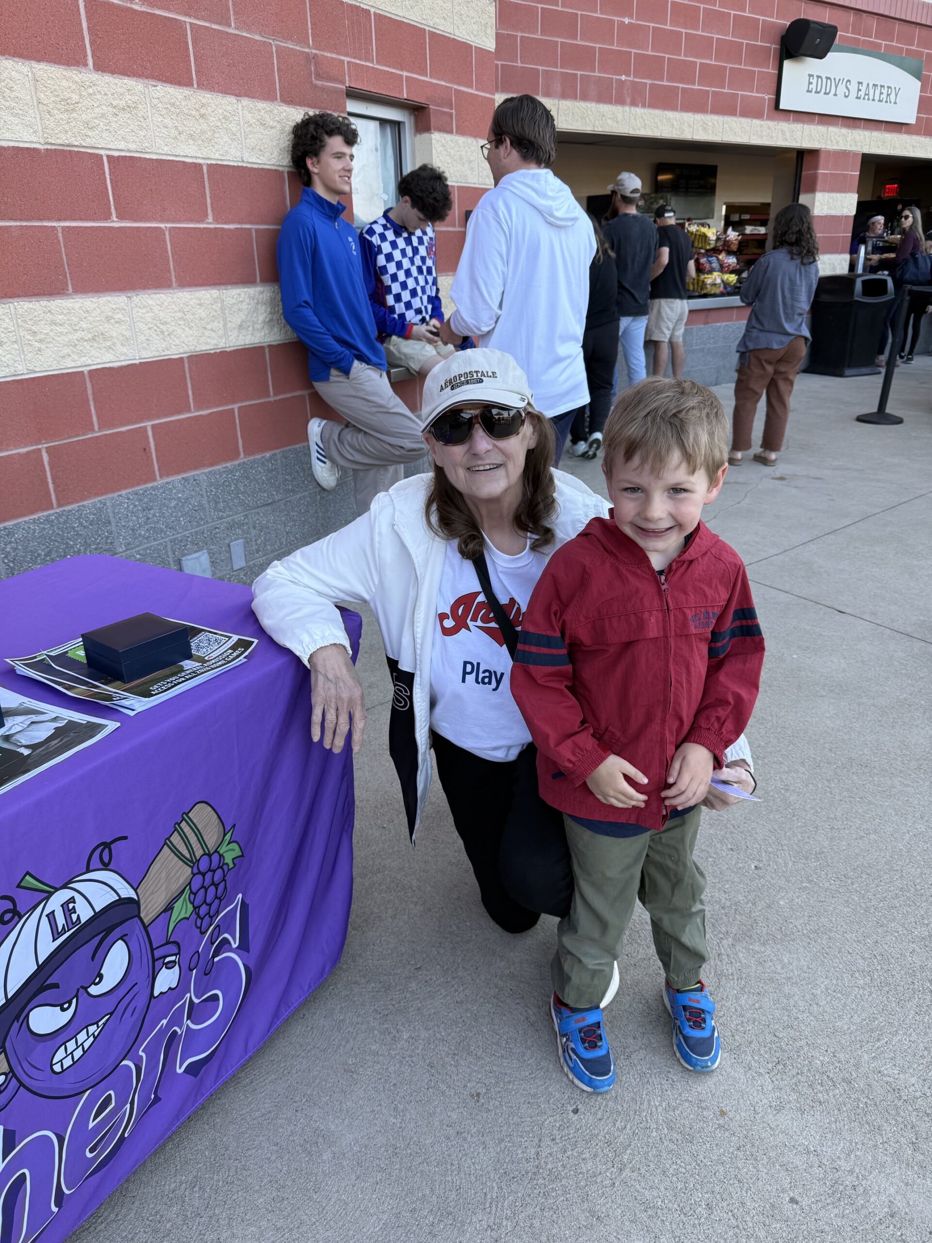 LCCAA Head Start family enjoying Head Start night at the Lake Erie Crushers game.